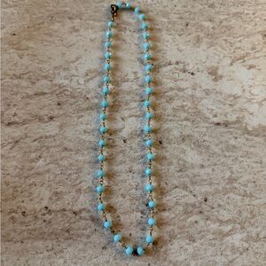 Raw & Rebellious Sky Blue Beaded Necklace